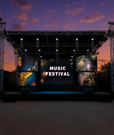 Curved LED-Wand auf Festival